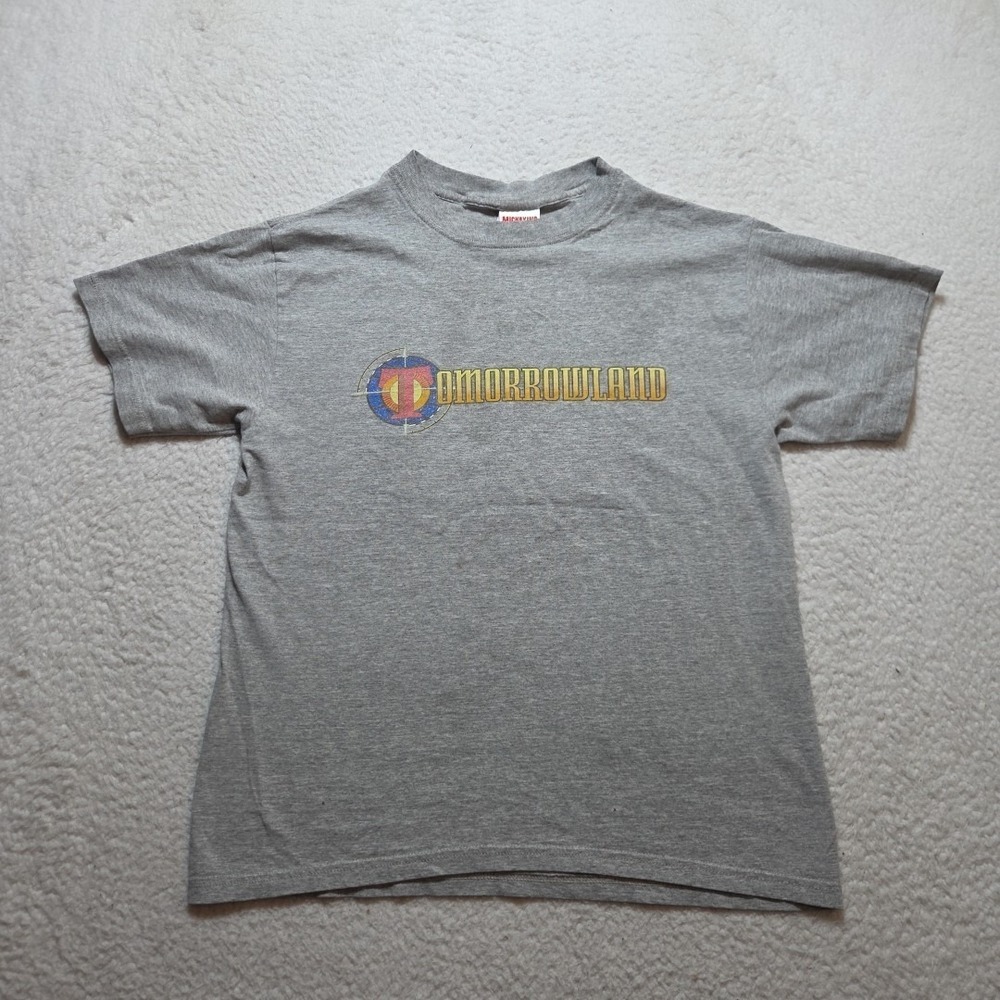 Vintage 90's Disneyland‎ Tomorrowland 1998 Medium shirt Gray